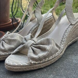 Charter Club Cream Espadrilles with Bow Detail